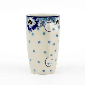 Kubek ceramiczny C52 0,4l <br> 2222X Biało-niebieskie anemony